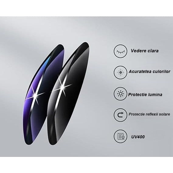 Ochelari de Soare, Kadeny, Polarizati, pentru Condus, Ciclism, cu Posibilitatea Purtarii peste Ochelarii de Vedere, 400 UV, cu Lentila Neagra pentru Protectie, Rama Neagra, 15x5 cm