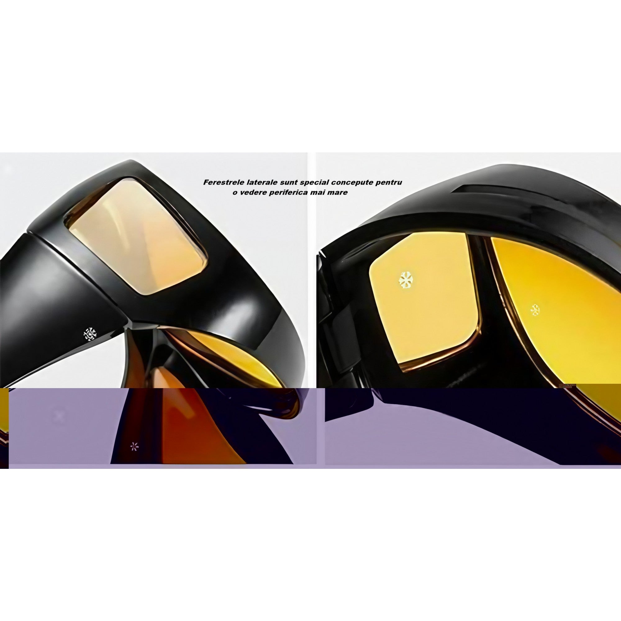 Ochelari pentru Viziune pe Timp de Noapte, Kadeny, Polarizati, pentru Condus, Ciclism, cu Posibilitatea Purtarii peste Ochelarii de Vedere, cu Lentila Galbena, pentru Protectie, Rama Neagra, Pc, 15x5 cm