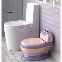 Olita Bebelusi, Kadeny, pentru Copii 1 - 8 Ani, Model Toaleta Adulti, Colac Moale PVC, Compartiment Detasabil, Cutie Depozitare Hartie, 34 x 32 x 19 cm, Roz/Mov