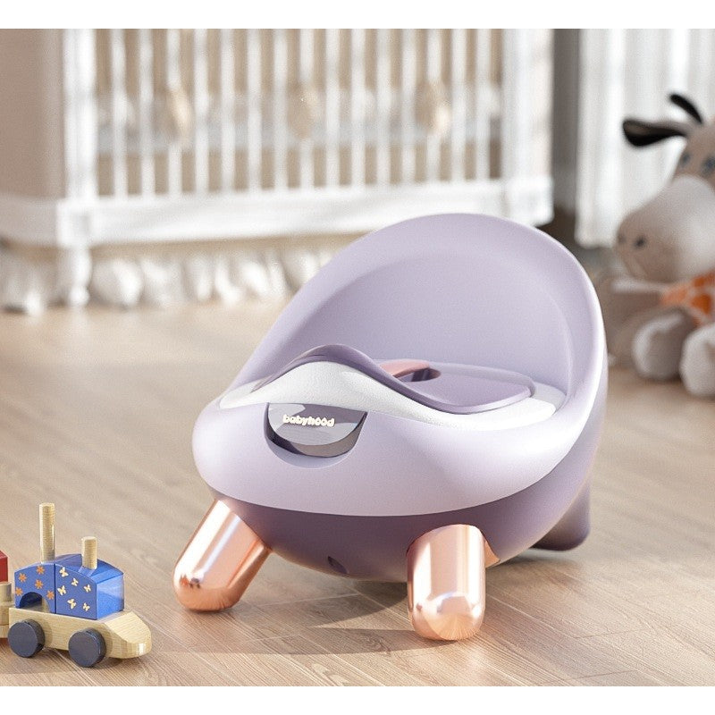 Olita pentru Copii, Kadeny, +1an, Portabila, cu Capac, Model Prietenos, Non-Toxic, Compartiment Detasabil, cu 4 Picioare, Usor de Curatat, Mov Gold