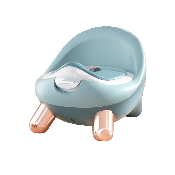 Olita pentru Copii, Kadeny, +1an, Portabila, cu Capac, Model Prietenos, Non-Toxic, Compartiment Detasabil, cu 4 Picioare, Usor de Curatat, Verde Gold