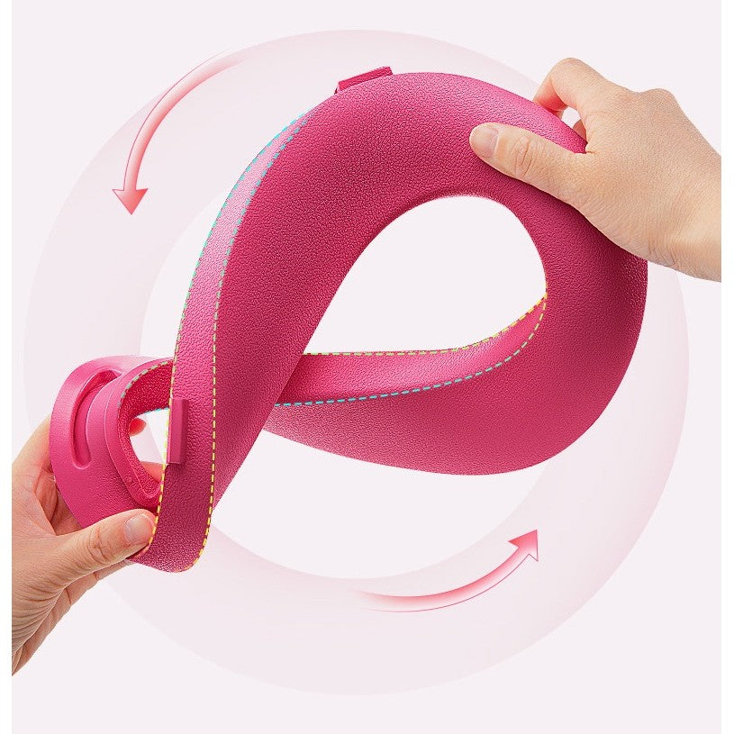 Olita pentru Copii, Kadeny, +1an, Portabila, Design cu Fundita, cu Capac, Model Prietenos, Non-Toxic, Compartiment Detasabil, cu Manere, cu 4 Picioare, Usor de Curatat, 46*33*32 cm, Roz