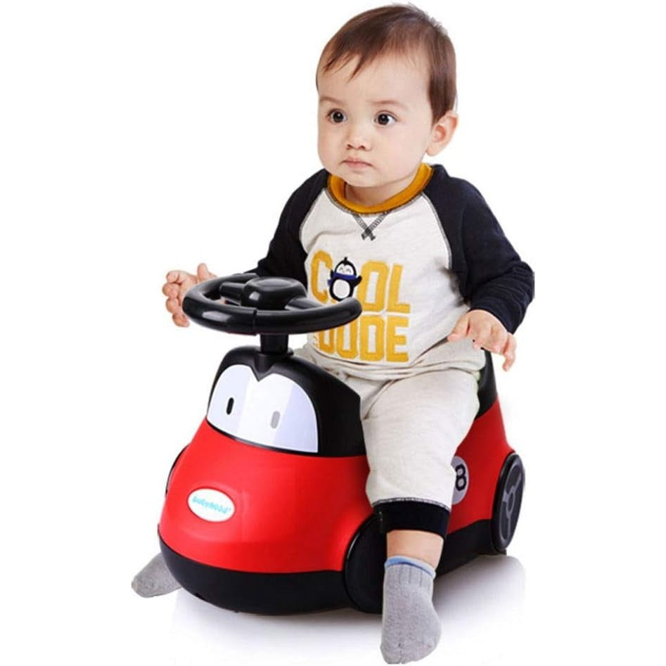 Olita pentru Copii, Kadeny, +1an, Portabila, Design Masinuta cu Capac, Model Prietenos, Non-Toxic, Compartiment Detasabil, Usor de Curatat, Rosu