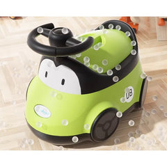 Olita pentru Copii, Kadeny, +1an, Portabila, Design Masinuta cu Capac, Model Prietenos, Non-Toxic, Compartiment Detasabil, Usor de Curatat, Verde