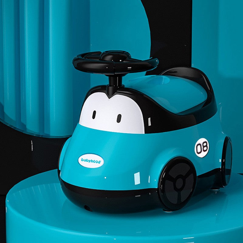 Olita pentru Copii, Kadeny, +1an, Portabila, Design Masinuta cu Capac, Model Prietenos, Non-Toxic, Compartiment Detasabil, Usor de Curatat, Albastru