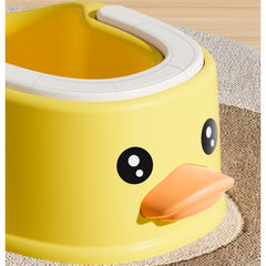 Olita pentru Copii, Kadeny, +1an, Portabila, Design Ratusca, Model Prietenos, Non-Toxic, Compartiment Detasabil, cu Maner, Usor de Curatat, Galben