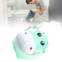 Olita pentru Copii, Kadeny, +1an, Portabila, Design Vacuta cu Capac, Model Prietenos, Non-Toxic, cu Manere, Compartiment Detasabil, Perie Inclusa, Usor de Curatat, Verde