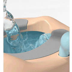 Olita pentru Copii, Kadeny, +1an, Portabila, Model Vacuta, cu Capac, Prietenoasa, Non-Toxic, Compartiment Detasabil, cu Manere, cu 4 Picioare, Usor de Curatat, Roz