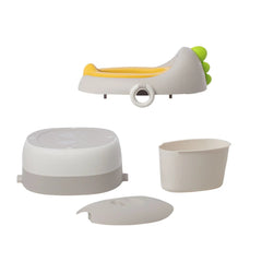 Olita pentru Copii, Kadeny, 3 in 1, Detasabila, Inaltator, Reductor WC, cu Capac, 100 de Saci de Unica Folosinta, Gri