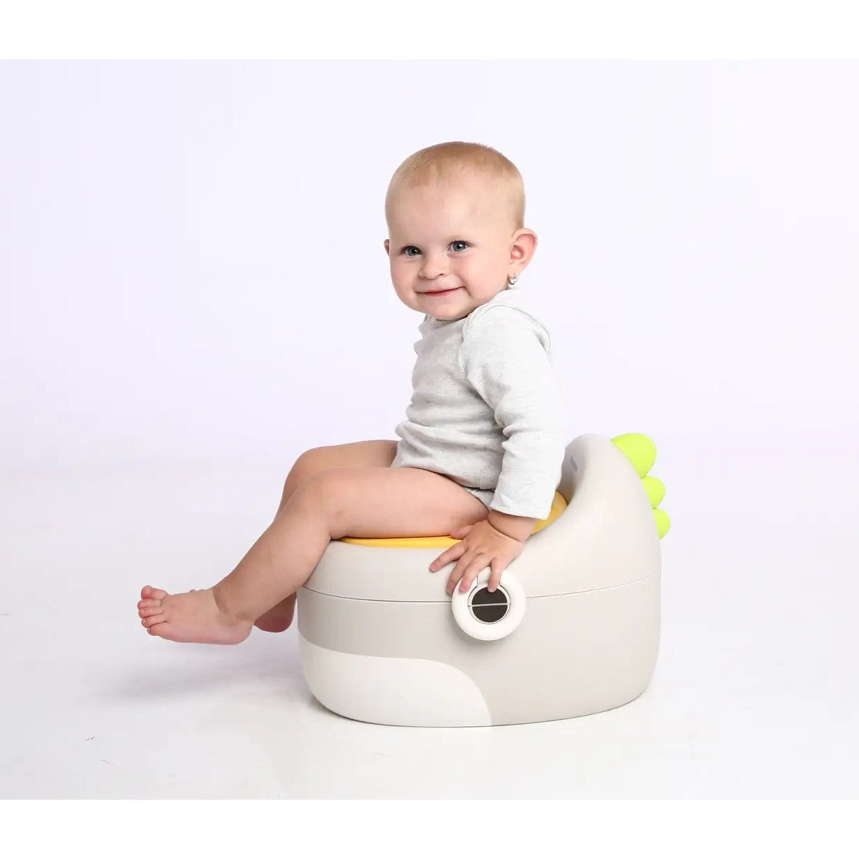 Olita pentru Copii, Kadeny, 3 in 1, Detasabila, Inaltator, Reductor WC, cu Capac, 100 de Saci de Unica Folosinta, Gri