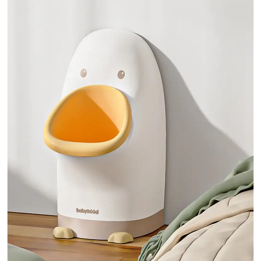 Olita tip Pisoar pentru Copii, Kadeny, +1an, Portabila, Design Ratusca, Model Prietenos, Non-Toxic, Usor de Curatat, 23.3 x 24 x 43 cm, Alb/Galben