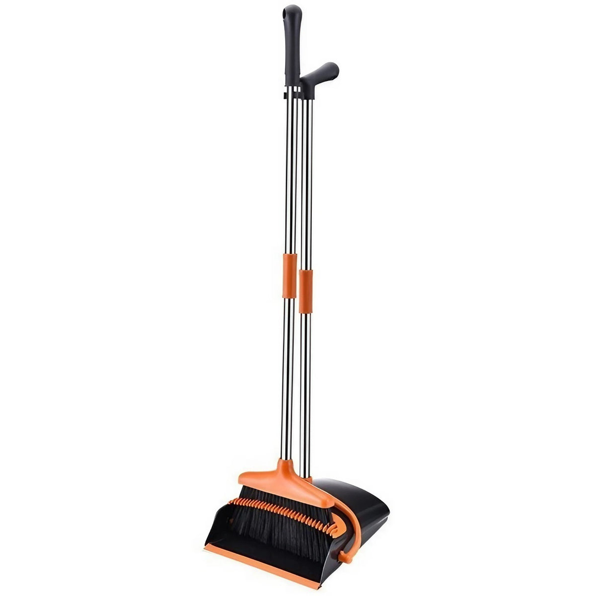 Set matura si faras cu coada, Kaveny, Pentru uz casnic, Plastic/Otel, Portocaliu/Negru, Depozitare verticala, 26x25.5x83 cm