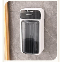 Organizator Baie, Kaveny, 4 Compartimente si 1 Sertar, Rotire 360 Grade, din PP+PET, 27.5 x 16 x 11 cm, Alb/Negru