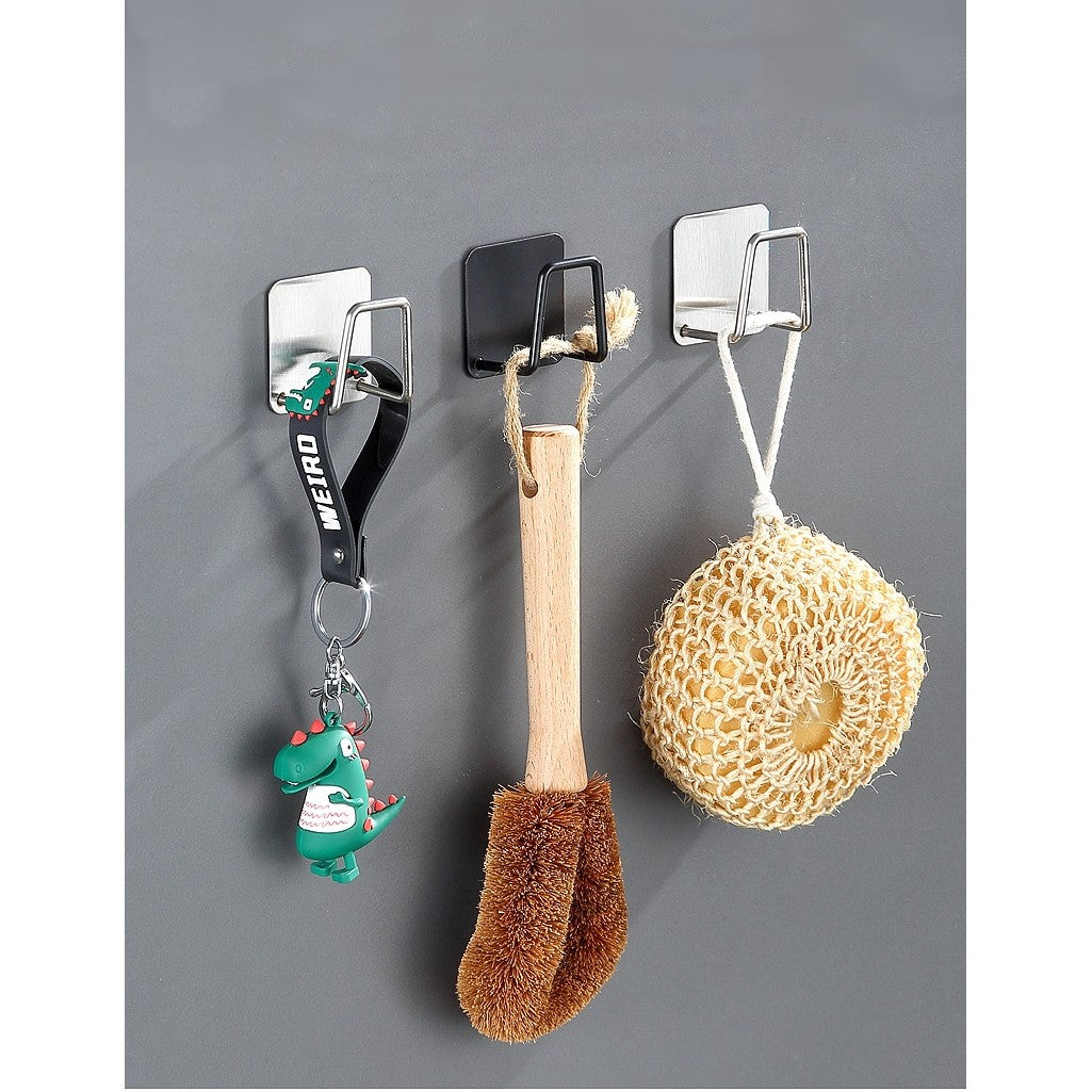 Organizator bucatarie Kadeny cu adeziv, carlig-suport pentru burete, accesorii bucatarie, 5x5x3,5 cm, otel inoxidabil, gri