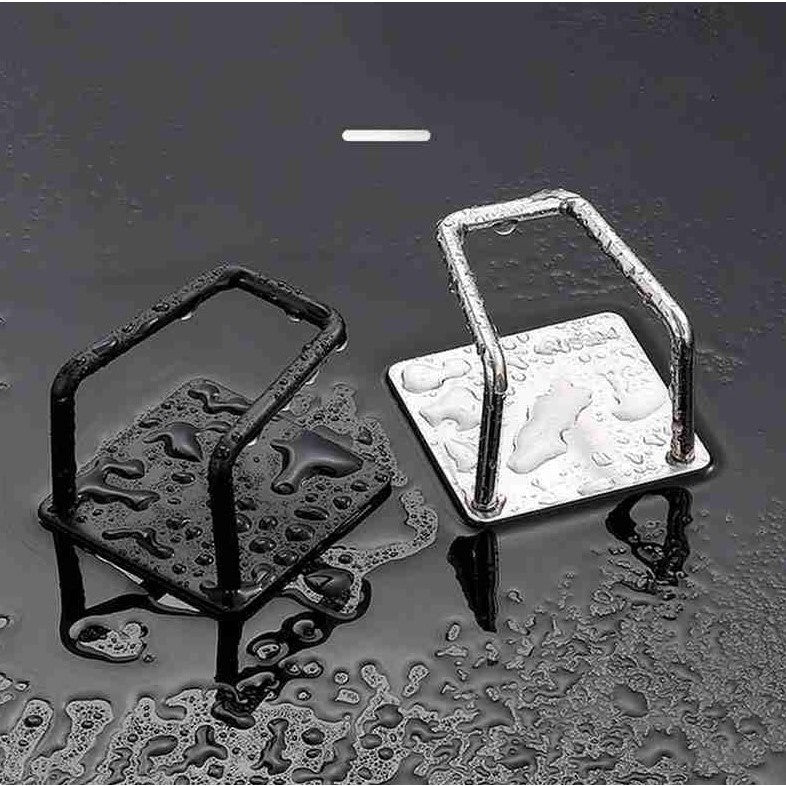 Organizator bucatarie Kadeny cu adeziv, carlig-suport pentru burete, accesorii bucatarie, 5x5x3,5 cm, otel inoxidabil, negru