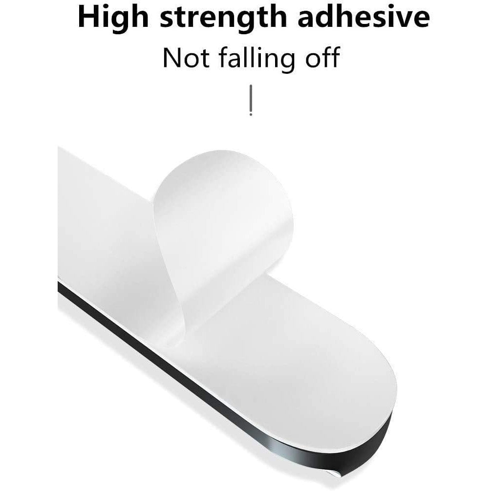 Organizator Cabluri, Kadeny, Cable Clips, Fixare Dublu Adeziv, Silicon, 7 Sloturi, Negru