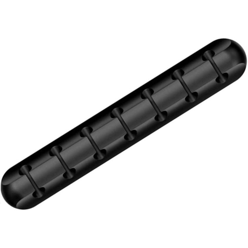 Organizator Cabluri, Kadeny, Cable Clips, Fixare Dublu Adeziv, Silicon, 7 Sloturi, Negru