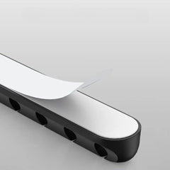 Organizator de Cabluri, Kadeny, Autoadeziv, Multifunctional, 5 Locuri de Suport, 9.6x2.2cm, Negru