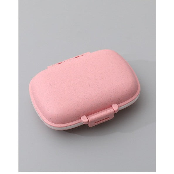 Organizator medicamente, Plastic, 8 compartimente, 0.1 L, Roz, Kaveny, 11 x 7 cm