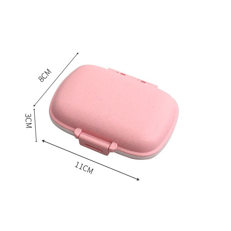 Organizator medicamente, Plastic, 8 compartimente, 0.1 L, Roz, Kaveny, 11 x 7 cm