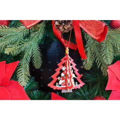 Ornament de brad mos craciuni in brad, Kadeny, multicolor, lemn, 10.5x9.5 cm