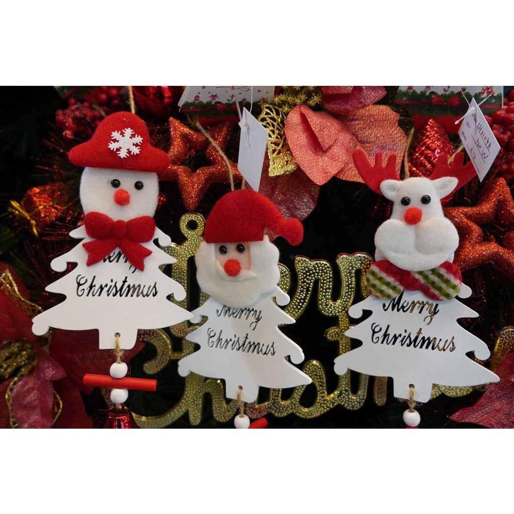 Ornament de brad ren, Kadeny, alb, lemn, 20 cm