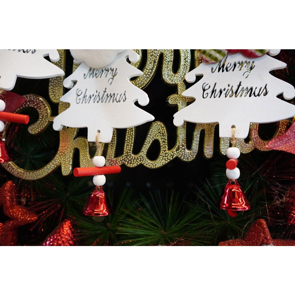 Ornament de brad ren, Kadeny, alb, lemn, 20 cm