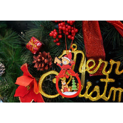 Ornament de brad ursuleti, Kaveny, multicolor, lemn, 10 cm