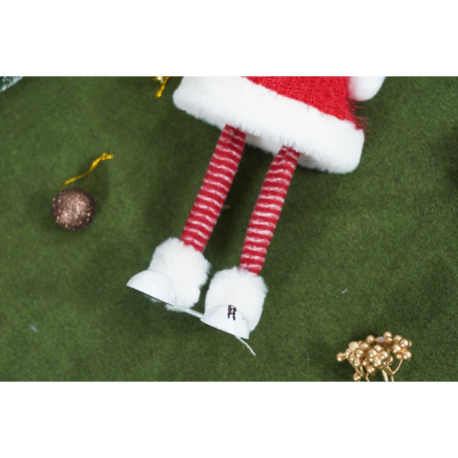 Ornament de Craciun papusa, Flippy, rosu/alb, textil, 52 cm