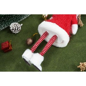 Ornament de Craciun papusa, Flippy, rosu/alb, textil, 52 cm