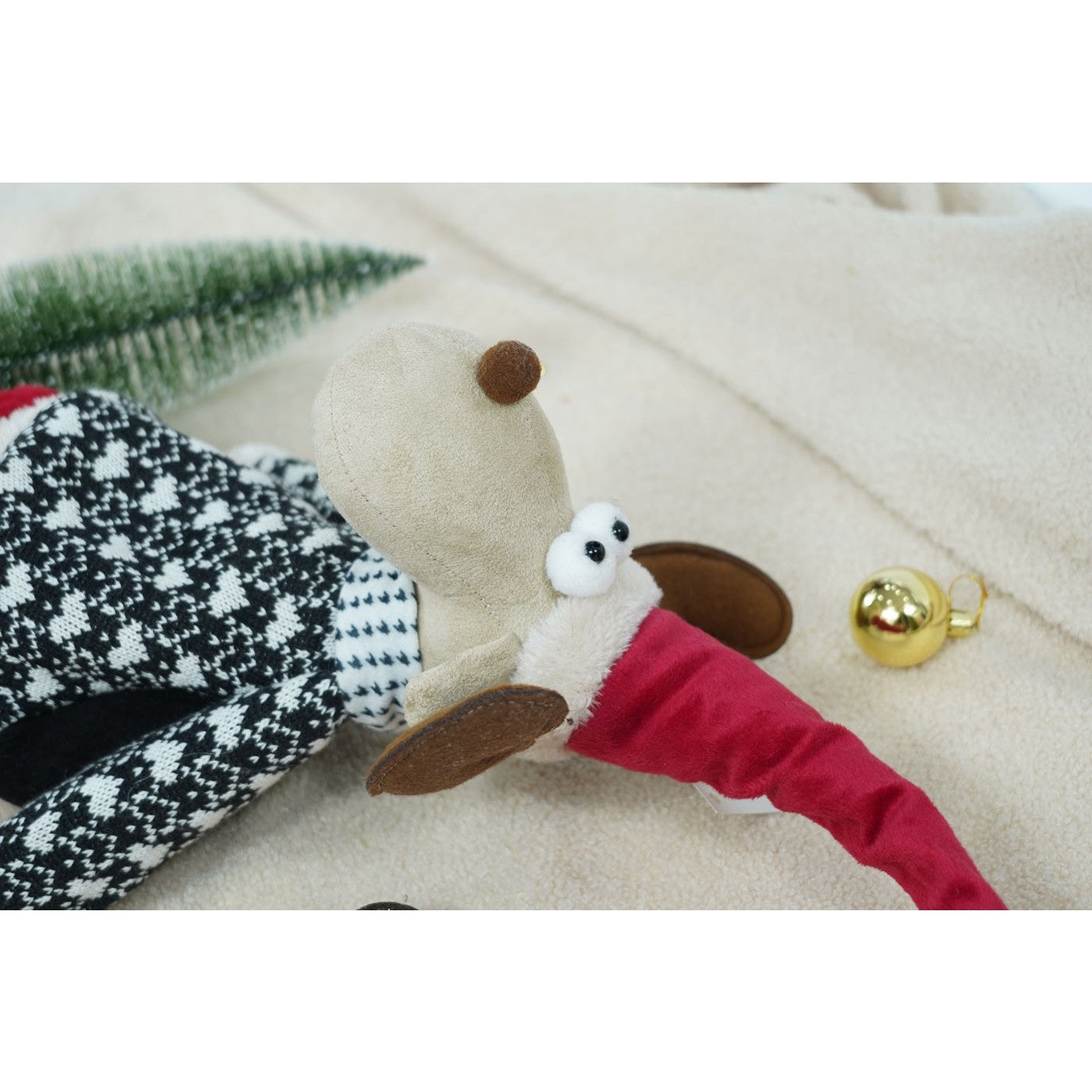 Ornament de Craciun ren, Kadeny, multicolor, textil, 68 cm