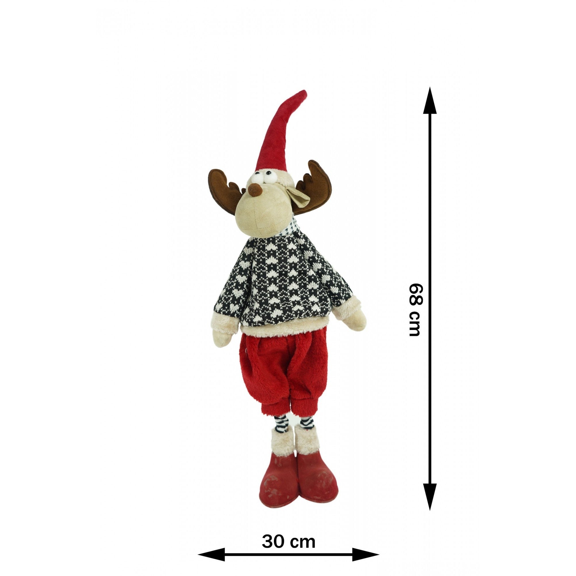 Ornament de Craciun ren, Kadeny, multicolor, textil, 68 cm