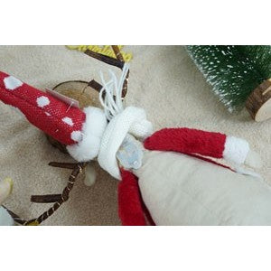 Ornament de Craciun ren, Flippy, rosu/alb, textil, 70 cm