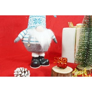 Ornament de Craciun spiridus, Kadeny, alb/albastru, textil, 59 cm