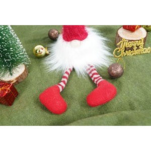 Ornament de Craciun spiridus, Kadeny, alb/rosu, textil, 52 cm