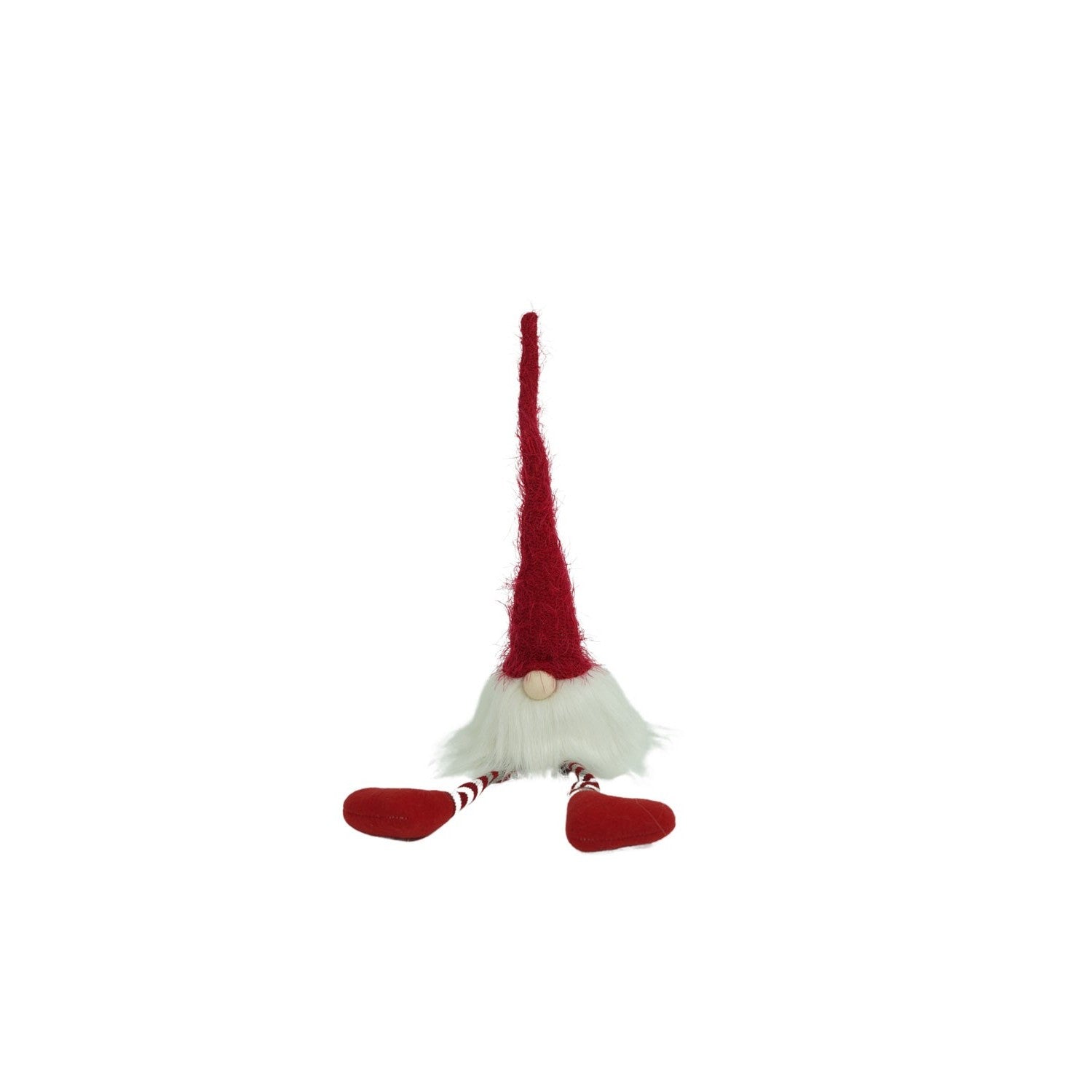 Ornament de Craciun spiridus, Kadeny, alb/rosu, textil, 52 cm