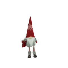 Ornament de Craciun spiridus, Kadeny, gri/alb, textil, 42 cm