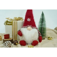 Ornament de Craciun spiridus, Kadeny, gri/alb, textil, 58 cm