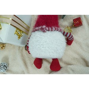 Ornament de Craciun spiridus, Kadeny, gri/alb, textil, 58 cm