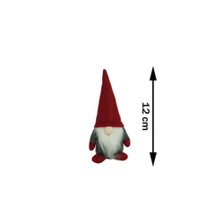 Ornament de Craciun spiridus, Kadeny, gri/rosu, textil, 12 cm