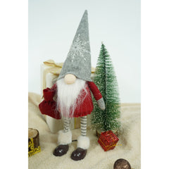 Ornament de Craciun spiridus, Kadeny, rosu/alb, textil, 42 cm