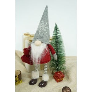 Ornament de Craciun spiridus, Kadeny, rosu/alb, textil, 42 cm