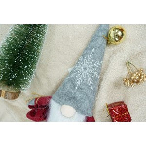 Ornament de Craciun spiridus, Kadeny, rosu/alb, textil, 42 cm