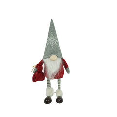 Ornament de Craciun spiridus, Kadeny, rosu/alb, textil, 42 cm