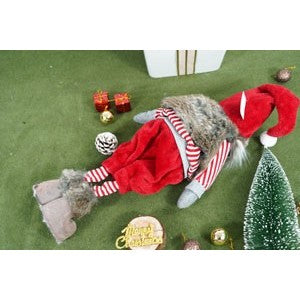 Ornament de Craciun spiridus, Flippy, rosu/gri, textil, 74 cm