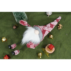 Ornament de Craciun spiridus, Flippy, roz/alb, textil, 55 cm