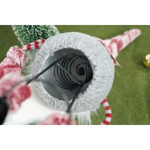 Ornament de Craciun spiridus, Flippy, roz/alb, textil, 55 cm