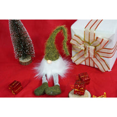 Ornament de Craciun spiridus, Kadeny, verde/alb, textil, 52 cm