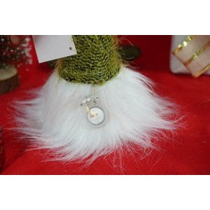 Ornament de Craciun spiridus, Kadeny, verde/alb, textil, 52 cm