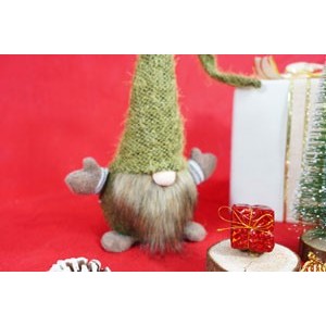 Ornament de Craciun spiridus, Kadeny, verde/maro, textil, 56 cm